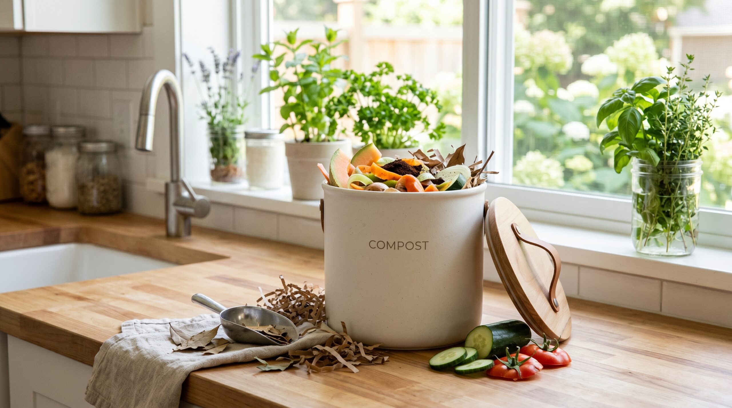 How to Keep a Kitchen Compost Pail From Smelling in Summer