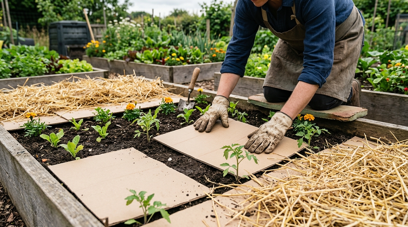 How to Use Cardboard Under Mulch Without Harming Soil